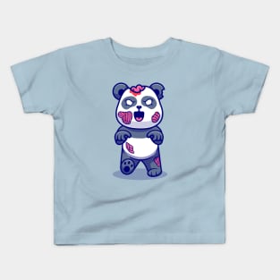 Cute Panda Zombie Cartoon Kids T-Shirt